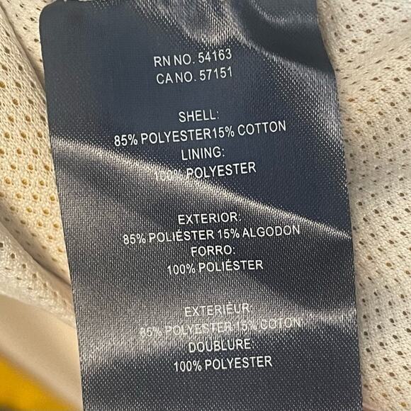 Tommy Hilfiger Classic Vintage Yellow and Black Hooded Rain Jacket, Nautical, L - Picture 10 of 10